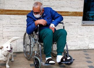 Σκύλος περίμενε τον ιδιοκτήτη του έξω από το νοσοκομείο που νοσηλευόταν