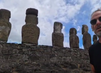 Ο Λεωνίδας Ξηντάρας στο νησί του Πάσχα